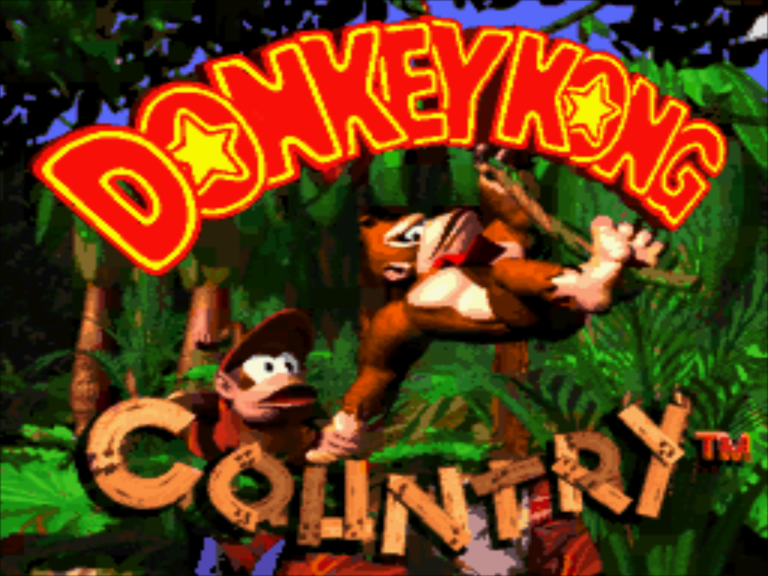 Donkey Kong Country title screen photo