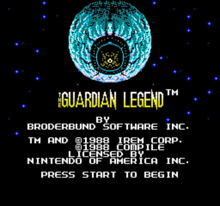 The Guardian Legend title screen